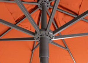 Slunečník Barbados - pevná konstrukce střechy